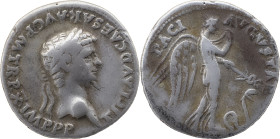 The Roman Empire
Claudius augustus, 41 – 54.
Denarius 51-52, AR, 3.72 g. TI CLAVD CAESAR AVG P M TR P X IMP P P Laureate head r. Rev. PACI – AVGVSTAE ...