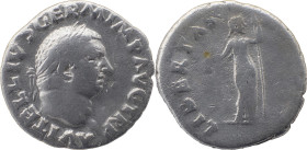 The Roman Empire Vitellius, 69. Denarius, 2,74g. Rome, 19 April-20 December 69. A VITELLIVS GERM IMP AVG TR P Laureate head of Vitellius to right. Rev...