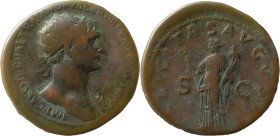 The Roman Empire
Trajan, 98-117
Dupondius circa 112/113-summer 114, Æ 11.46 g. IMP CAES NERVAE TRAIANO AVG GER DAC P M TR P COS VI P P Laureate bust...