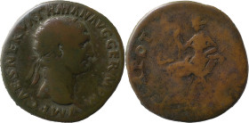 The Roman Empire
Trajan, 98 – 117
Dupondius January 101-Autumn 102, Æ 13.34 g. IMP CAES NERVA TRAIAN AVG GERM P M Radiate head r., with drapery on l. ...
