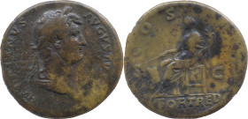 The Roman Empire
Hadrian, 117-138
Sestertius 118, Æ 24.98 g. IMP CAESAR TRAIANVS – HADRIANVS AVG Laureate and draped bust r. Rev. PONT MAX TR POT COS ...