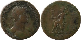 The Roman Empire
Hadrian augustus, 117 – 138.
Sestertius 119-120, Æ 27.88 g. IMP CAESAR TRAIANVS HADRIANVS AVG Laureate bust r., with drapery on l. ...
