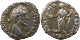 The Roman Empire
Antoninus Pius augustus, 138 – 161.
Denarius 152-153, AR 18 mm, 3.67 g. ANTONINVS AVG PIVS P P TR P XXII Laureate head r. Rev. FORTVN...