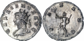 The Roman Empire
GALLIENUS 253-268. Antoninianus, 3,98g. Unpublished. Siscia mint. 1st emission, AD 263-264. GALLIENVS AVG Radiate and draped bust le...