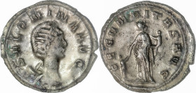 The Roman Empire
Salonina (wife of Gallienus) Antoninianus Mediolanum, 4,58g. Obv: SALONINA AVG Diademed and draped bust right, set on crescent. Rev: ...