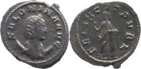 The Roman Empire
Salonina (wife of Gallienus) Antoninianus Mediolanum,4,26g. AD 260-268. SALONINA AVG, diademed and draped bust to right, set on cresc...