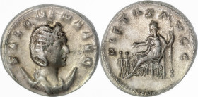 The Roman Empire
Salonina (wife of Gallienus) Antoninianus, 3,98g. Rome. Obv: SALONINA AVG Diademed and draped bust right, set on crescent. Rev: PIET...