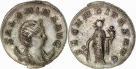 The Roman Empire
SALONINA (Augusta, 254-268). Antoninianus, 4,24g. Mediolanum Obv: SALONINA AVG Diademed and draped bust right, set on crescent. Rev:...