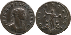 The Roman Empire
Aurelian (270-275) Antoninian, 3,76g. Siscia Obv: IMP C AVRELIANVS AVG Radiate, cuirassed bust right.
Rev: ORIENS AVG / * / V, Sol st...