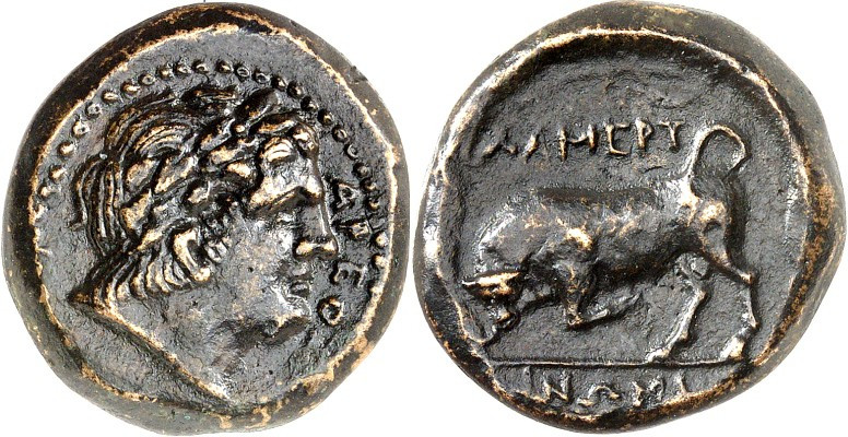 SIZILIEN. 
"MAMERTINOI" IN MESSANA. 
AE-Pentokion 23mm (288/278 v.Chr.) 9,65g....