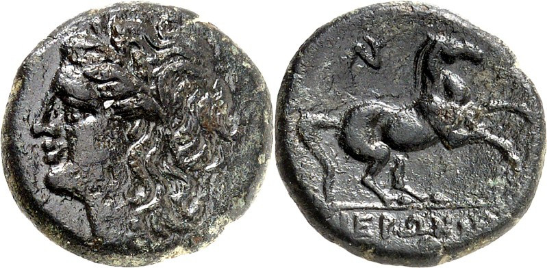 SIZILIEN. 
SYRAKUS (Siracusa). 
Hieron II. 275-216 v. Chr. AE-17mm 3,89g. Apol...