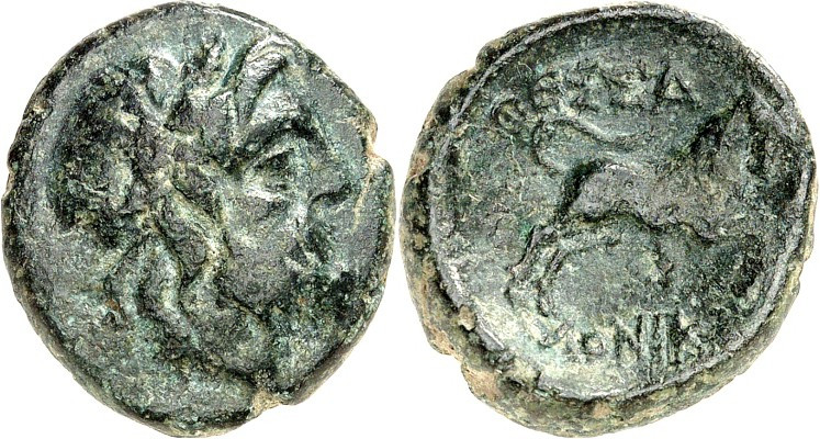 MAKEDONIEN. 
THESSALONIKE (Saloniki). 
AE-Tetrachalkon 21/20mm (168/31 v.Chr.)...