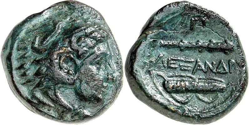 MAKEDONIEN. 
KÖNIGREICH. 
Alexander III. der Große 336-323 v. Chr. AE-Dichalko...