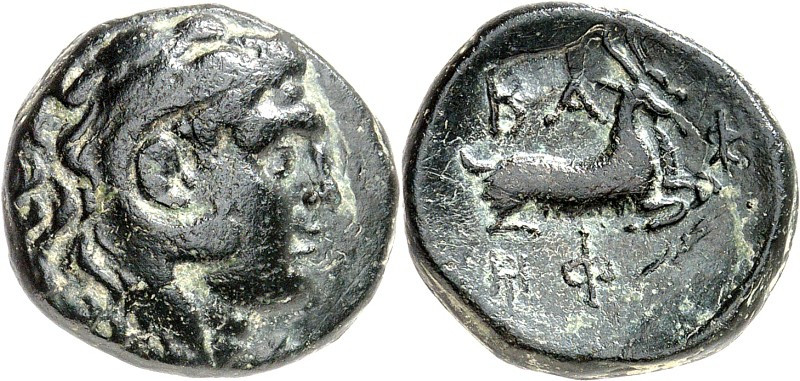 MAKEDONIEN. 
KÖNIGREICH. 
Philippos V. 221-179 v. Chr. AE-Tetrachalkon 20/19mm...
