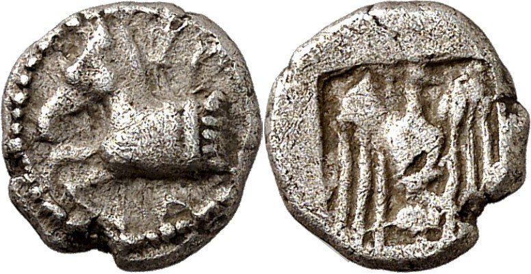 THRAKIEN. 
KÖNIGREICH. 
Sparadokos, König der Odrysen 464-444 v. Chr. Diobolon...
