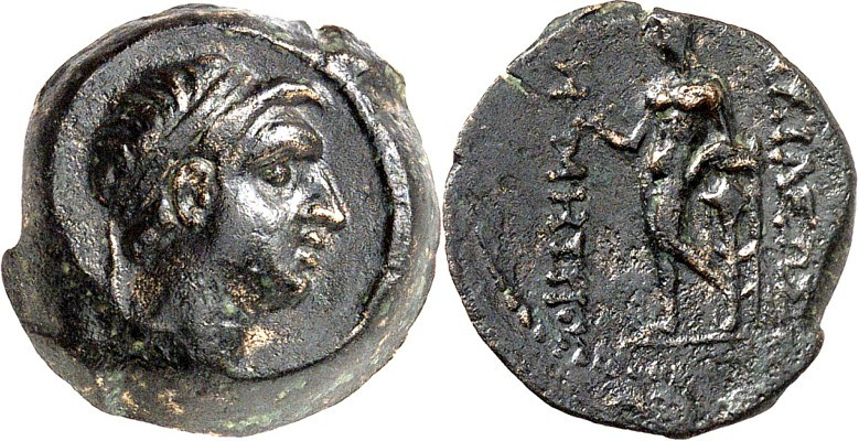 SYRIEN. 
KÖNIGREICH. 
Demetrios I. Soter 162-150 v. Chr. AE-Tetrachalkon 18/17...