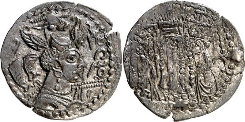 HEPHTHALITEN (Weisse Hunnen). 
"NAPKI MALKA" um 475/576. AE-Drachme 3,43g. Büst...