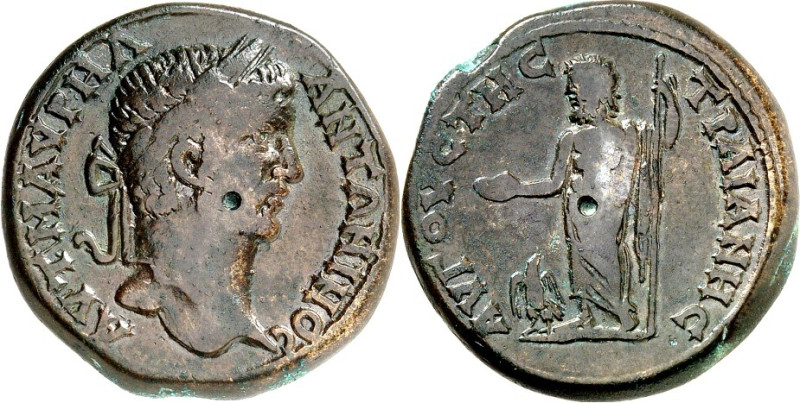 THRAKIEN. 
AUGUSTA TRAIANA (Stara Zagora). 
Caracalla 198-217. AE-Tetrassaron ...