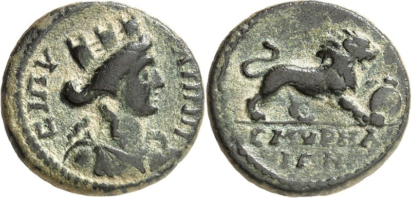 IONIEN. 
SMYRNA (Izmir). 
quasi autonom 98-192. AE-Tetrachalkon 19mm 3,58g. Bü...