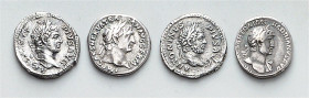 RÖMISCHES KAISERREICH. 
Allgemein: Silbermünzen:. 10 Denare. Domitian, Trajan (2), Hadrian, Septimius Severus, Julia Domna, Caracalla (2), Elagabal, ...