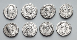 RÖMISCHES KAISERREICH. 
Allgemein: Silbermünzen:. 8 Denare: Vespasian, Domitian, Traian (2), Hadrian, Antoninus Pius, Julia Mamaea. . 

meist ss