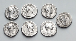 RÖMISCHES KAISERREICH. 
Allgemein: Silbermünzen:. 7 Denare: Vespasian, Nerva, Traian (2), Hadrian (2), Antoninus Pius. . 

meist ss