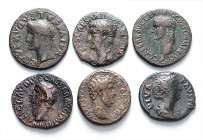 RÖMISCHES KAISERREICH. 
Allgemein:Bronzemünzen: AE-Asse. 23 AE-Asse: Augustus, Divus Augustus unter Tiberius, Agrippa mit Augustus aus Nemausus, Drus...