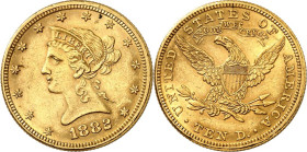 USA. 
10 Dollar 1882 Coronet head. F. 158. . 

GOLD vz-