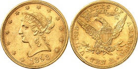 USA. 
10 Dollar 1893 Coronet head. F. 158. . 

GOLD ss