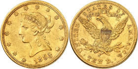 USA. 
10 Dollar 1893 S Coronet head. F. 158. . 

GOLD ss