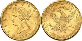USA. 
10 Dollar 1901&nbsp;S, Coronet head. F. 160. . 

GOLD vz