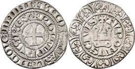 FRANKREICH. 
Philippe IV. le bel 1285-1314. Maille tierce à l'O rond (1306) 1,13g. Kreuz in doppelter Us. / Kastell im Schrift- u. Lilienkreis. Dup. ...