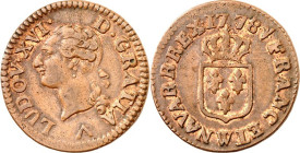 FRANKREICH. 
Louis XVI. 1774-1792. Cu Liard 1778 W Lille. Gad.&nbsp; 348. . 

ss