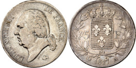 FRANKREICH. 
Louis XVIII. 1814-1824. 5 Francs 1817 A, Paris. Gad. 614, KM 711.1. . 

ss+