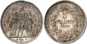 FRANKREICH. 
2. Republik 1848-1852. 5 Francs 1848&nbsp;A, Paris. Gad. 179, KM 756.1. . 

vz-