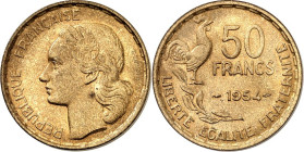 FRANKREICH. 
4. Republik 1944-1959. 50 Francs 1954 o.Mz. Cu-Al. KM 918.1. . 

St-