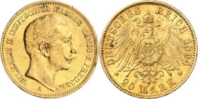 REICHSGOLD. 
PREUSSEN. 
20 Mark 1904 Wilhelm II. J. 252. . 

GOLD ss/vz