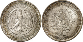 WEIMARER REPUBLIK. 
KURSMÜNZEN. 
5 Reichsmark 1927A Eichbaum. J. 331. . 

l. Patina,vz-St
