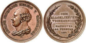 ALTDEUTSCHE LÄNDER und ADEL, 1806-1918. 
HANNOVER, Kgr.. 
Wilhelm IV. 1830-1837. Medaille 1831 (v. G. Fritz) auf Adolph Friedrich Hzg. v. Cambridge....