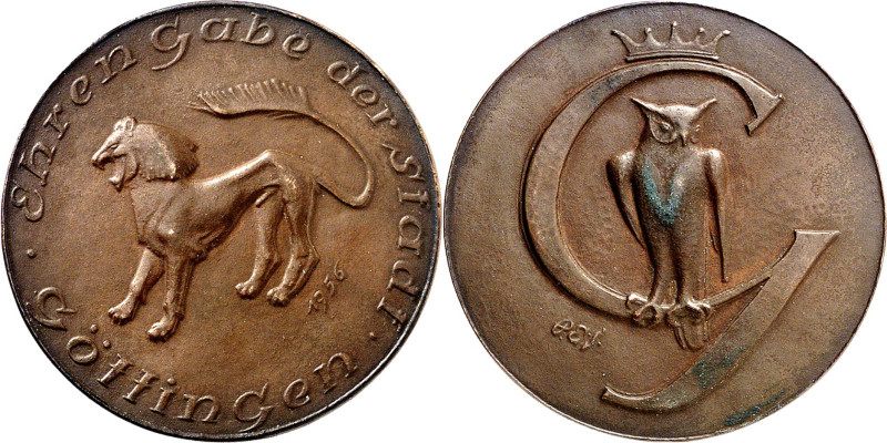 STÄDTE. 
DEUTSCHE STÄDTE. 
GÖTTINGEN. Ehrengabe d. Stadt 1956 ("1984") (v. Pau...