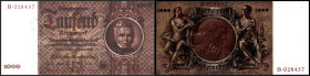 Reichsbank von 1924/1945. 
1000 Reichsmark 22.2.1936 Serie B, Unterdruck E. Ros.&nbsp; 177. . 

I-