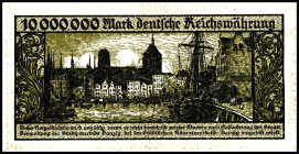 Deutsche Nebengebiete und Kolonien. 
DANZIG. 
10 Mio. Mark 31.8.1923. Ros. 804 a/P 25 DAN 28. . 

II