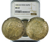 1840 B INDIA RUPEE MS62