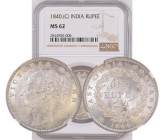 1840 C INDIA RUPEE MS62