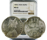 1885 C INDIA RUPEE MS62
