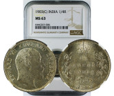 1903 C INDIA 1/4 RUPEE MS63