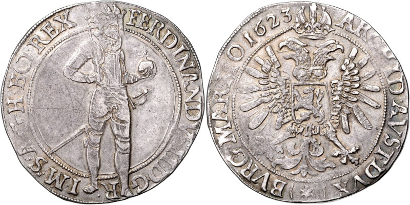 FERDINAND II (1617 - 1637)&nbsp;
1 Thaler, 1623, Kutna Hora, 29g, Dav 3143, Kut...