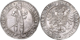 FERDINAND II (1617 - 1637)&nbsp;
1 Thaler, 1624, Kutna Hora, 28,7g, Dav 3143, Kutna Hora. Dav 3143&nbsp;

about EF | about EF