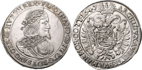 FERDINAND III (1637 - 1657)&nbsp;
1 Thaler, 1647, KB, 28,38g, Husz 1241, KB. Husz 1241&nbsp;

EF | EF
