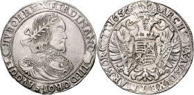 FERDINAND III (1637 - 1657)&nbsp;
1 Thaler, 1656, KB, 28,35g, Husz 1242, KB. Husz 1242&nbsp;

VF | VF
